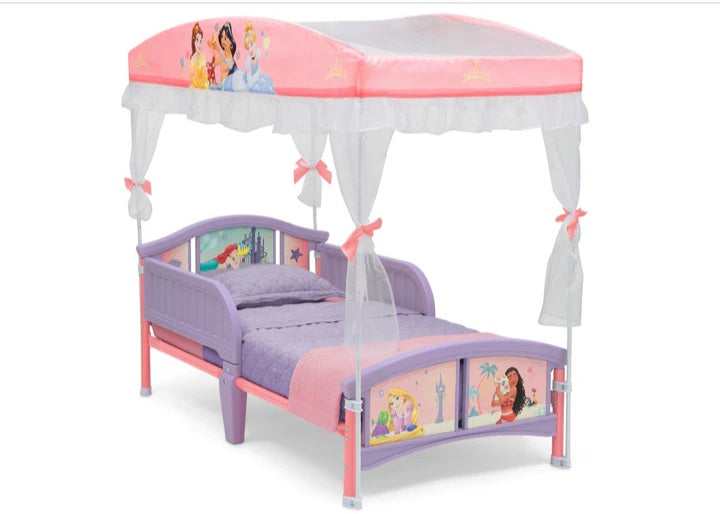Princess Plastic Toddler Bed with Canopy