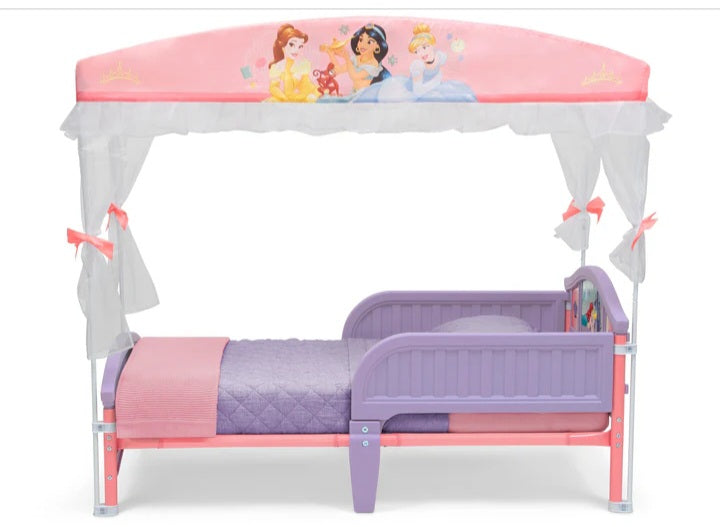 Princess Plastic Toddler Bed with Canopy
