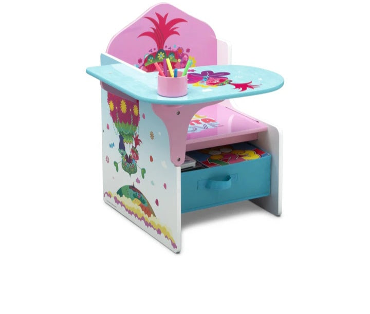 Trolls World Tour Chair Desk with Storage Bin