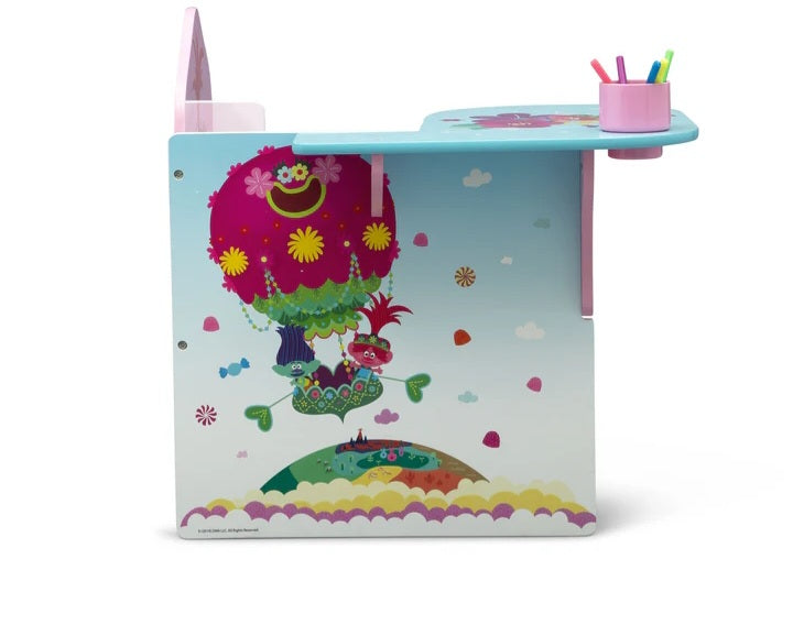 Trolls World Tour Chair Desk with Storage Bin