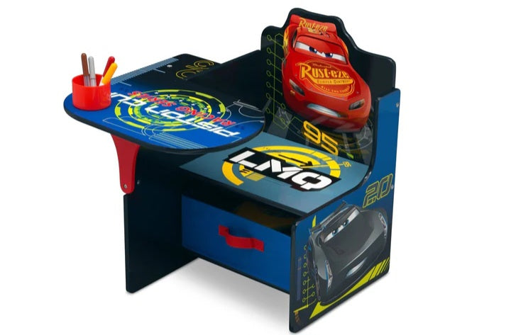 Cars Chair Desk with Storage Bin