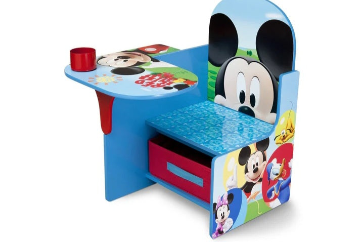 Mickey Mouse Chair Desk with Storage Bin