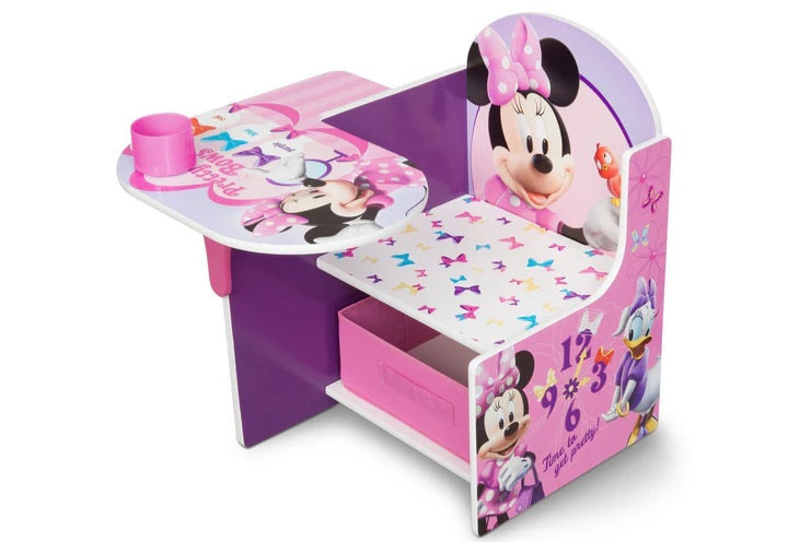 Minnie Mouse Chair Desk with Storage Bin