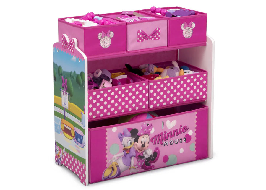 Disney Minnie Mouse Design and Store 6-Bin Toy Organizer