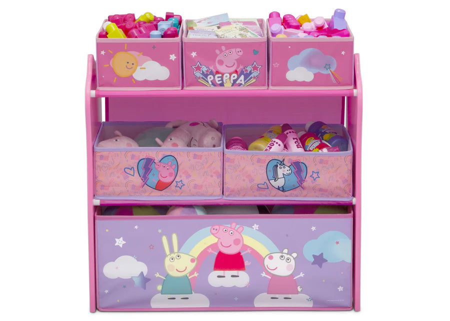 Peppa Pig 6-Bin Design and Store Toy Organizer