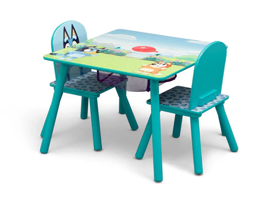 Bluey Kids Table and Chair Set with Storage