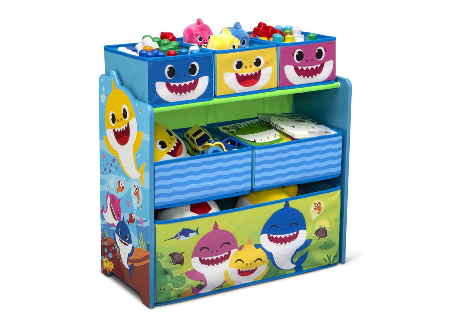 Baby Shark Design & Store 6-Bin Toy Storage Organizer