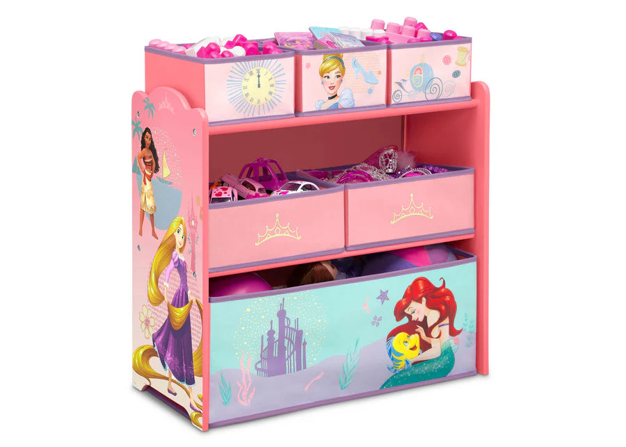 Disney Princess 6-Bin Design and Store Toy Organizer