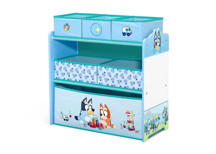Bluey 6-Bin Design and Store Toy Organizer